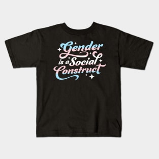 Gender Is A Social Construct Transgender Non-Binary Queer Kids T-Shirt